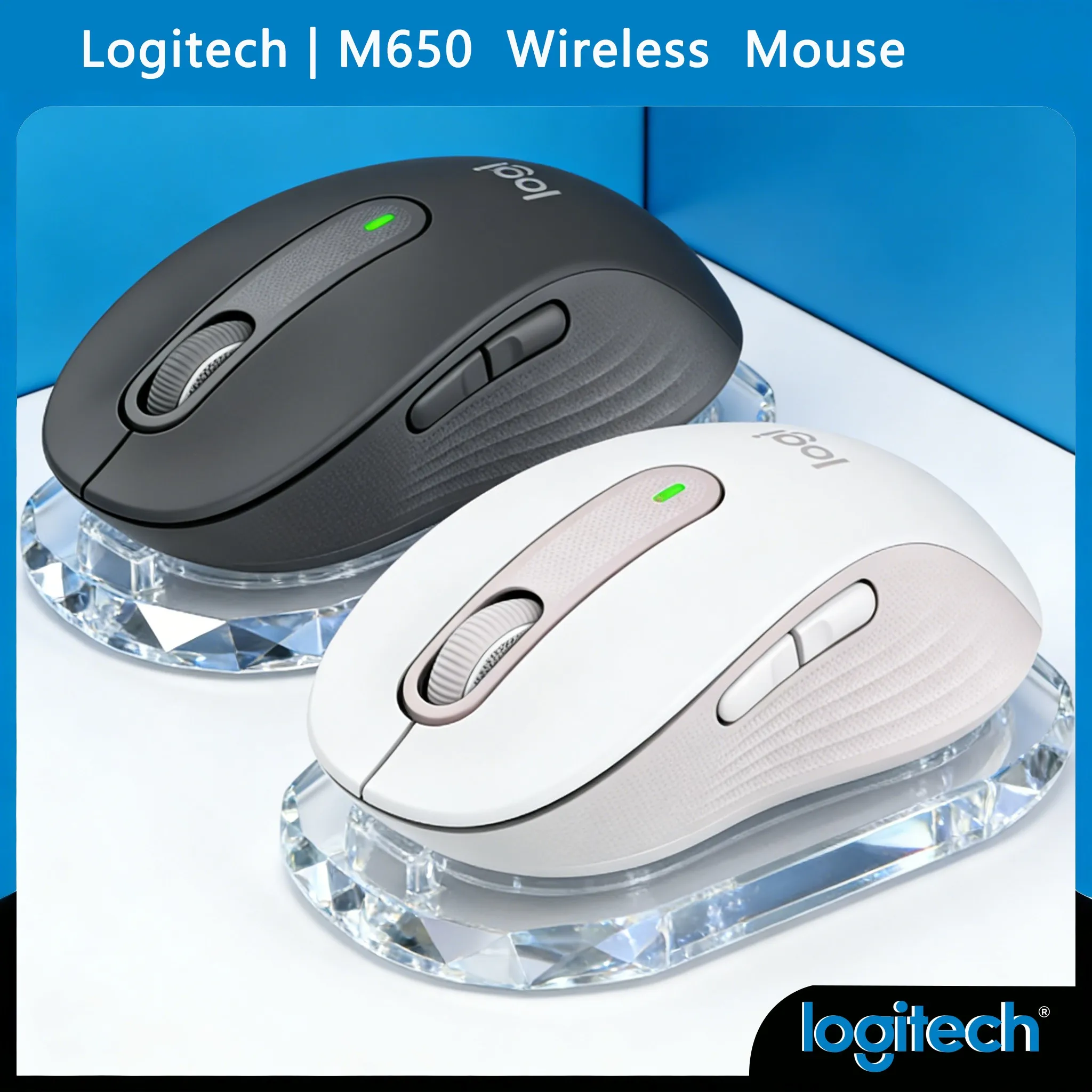 

Logitech M650/M650/M650LL Recycled Material Mouse - Green Choice for Modern Office