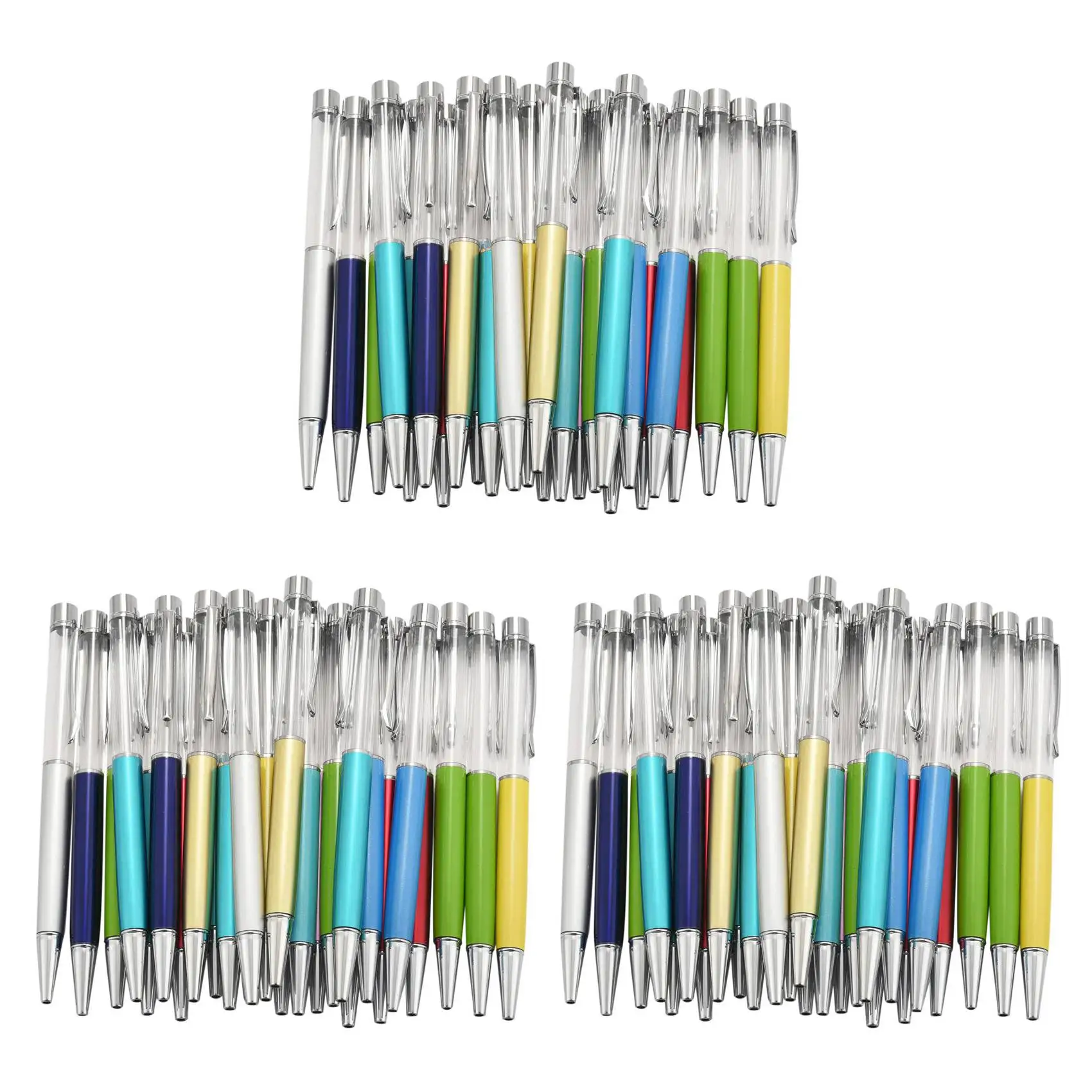 

81 PACK Colorful Empty Tube Floating DIY Pens Ballpoint Pens, Building Your Favorite Liquid Sand Pens Gift-Y18A