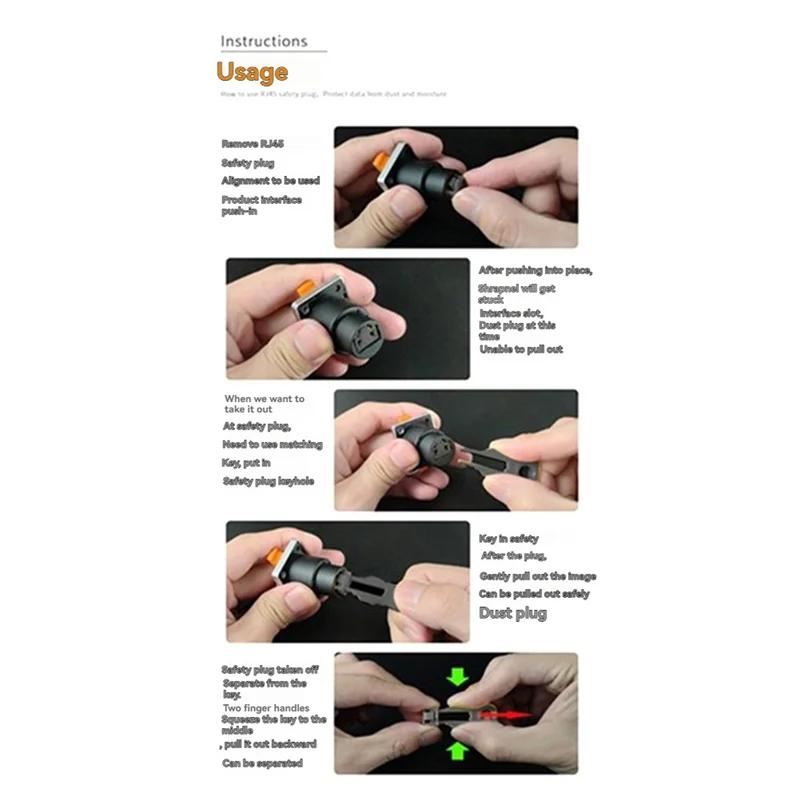 【قطرة السعر! !】طقم قفل منفذ RJ45 مع مفتاح إيثرنت مانع أمان مضاد للغبار لجهاز التوجيه ومنفذ الكمبيوتر أ
