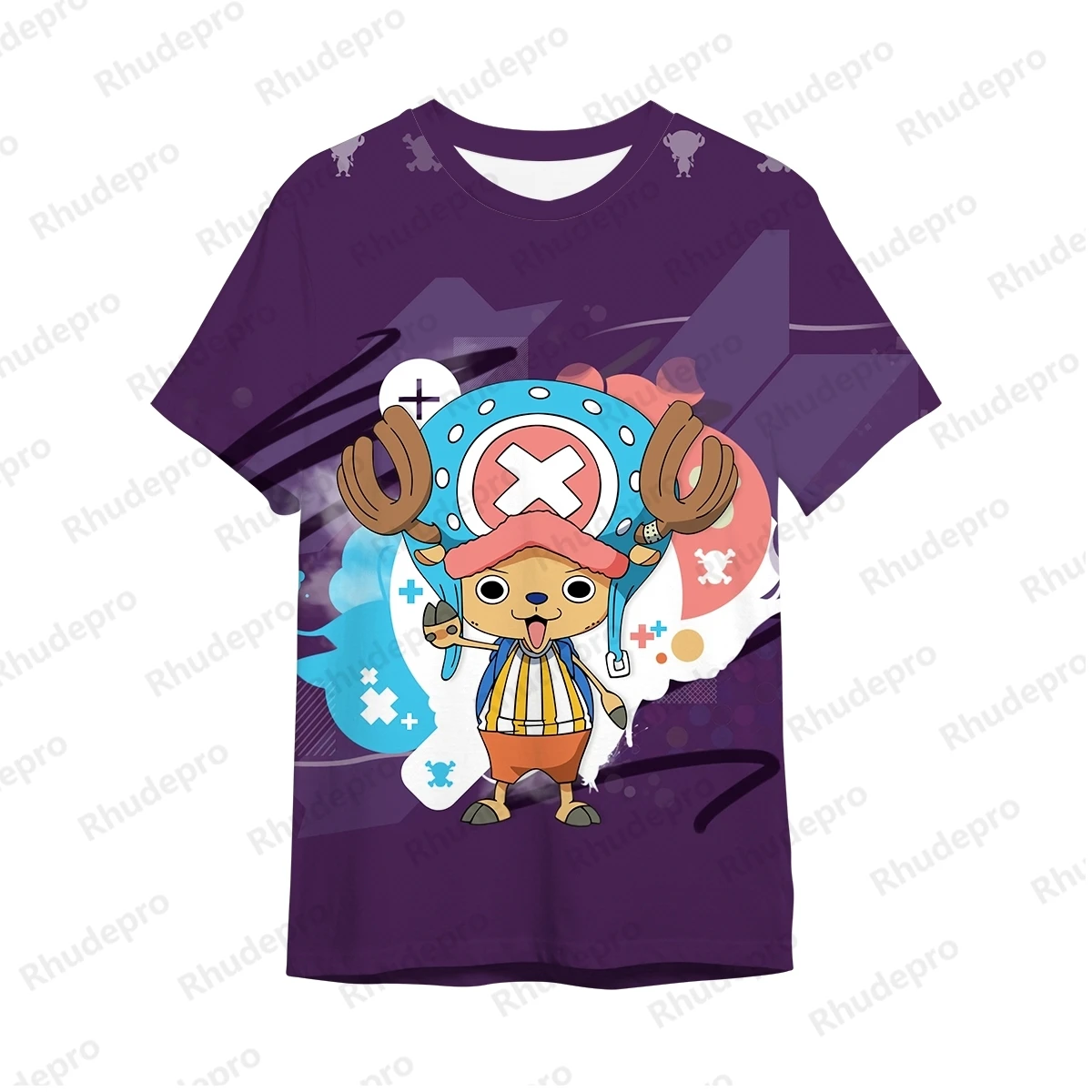 Camiseta de tamanho grande Monkey D Luffy masculina, Tops de Anime Infantil, Roronoa Zoro, Roupas Hip Hop, Y2k, Alta Qualidade, Novo, 5XL