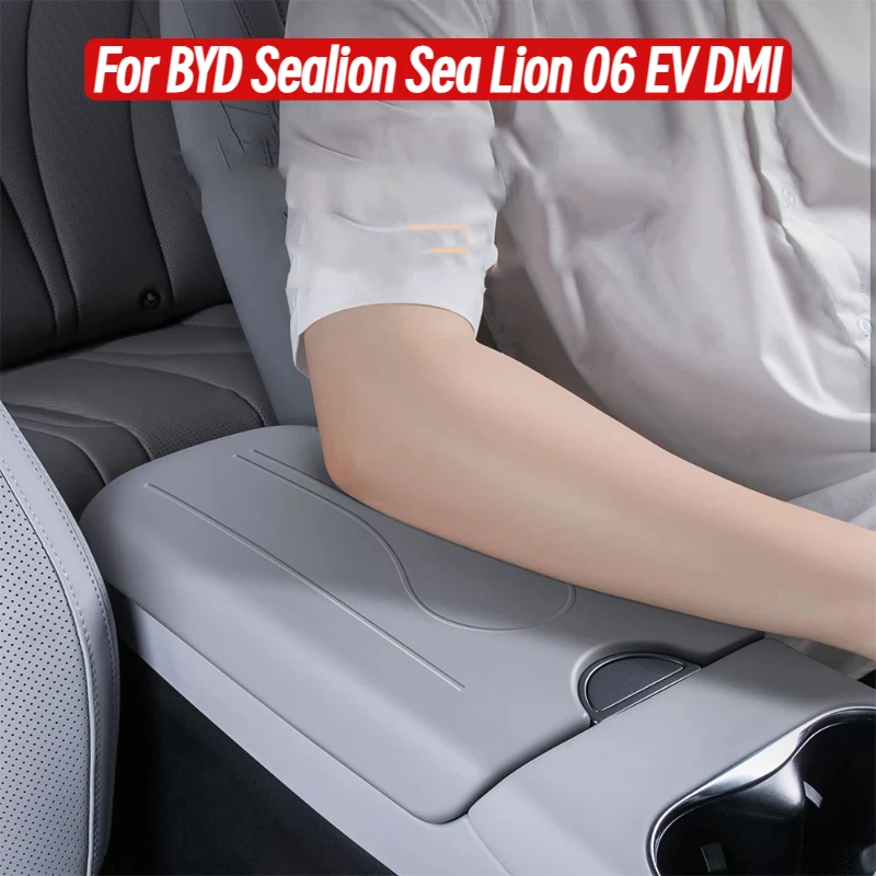 

For BYD Sealion Sea Lion 06 EV DMI Silicone Car Armrest Storage Box pad Cover Mat Protection Center Console Cushion Accessories