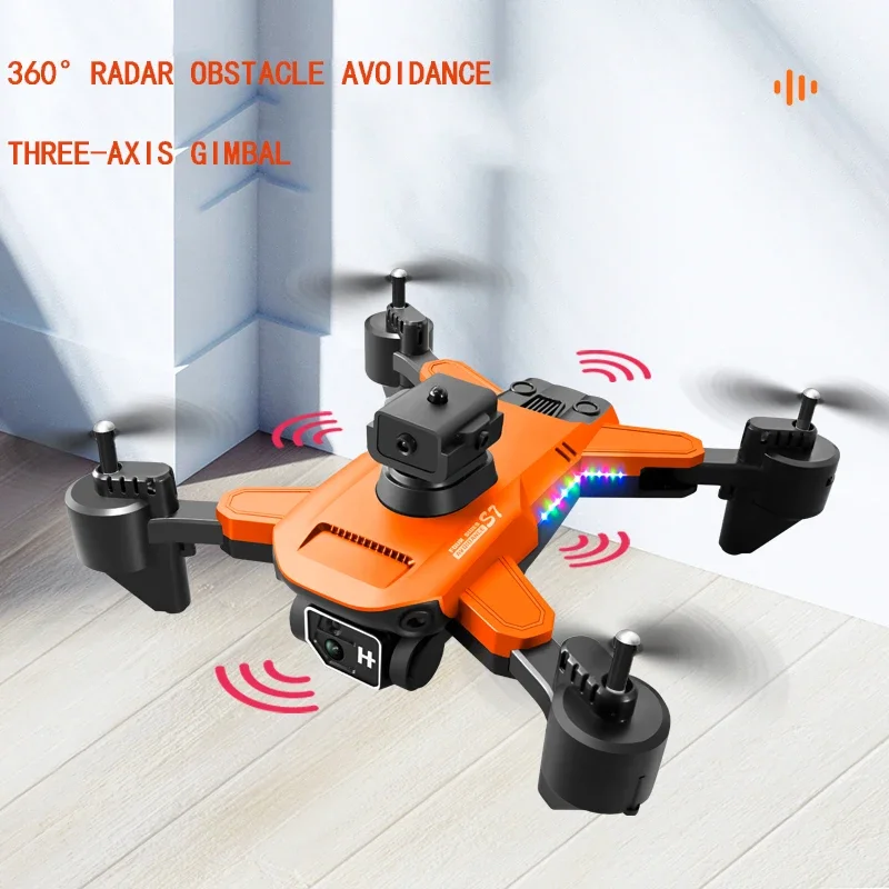 

S7 New Drone 8K 1080P HD Wide WiFi Fpv Dual Camera Foldable Quadcopter Real Time Transmission Dron Gift Toys Avoid Obstacles