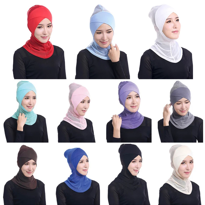 

Fashion Soft Modal Hijab Muslim Women Veil Hijab Abaya Muslim Turbans For Women Bonnet Hat Islamic Underscarf femme musulman