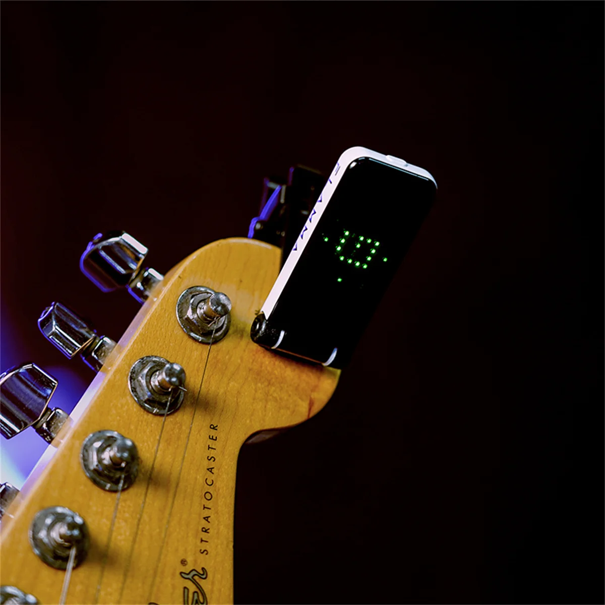 FLAMMA FT01 Clip-on Tuner - Universal for Electric Acoustic Guitar, Bass, Ukuleles | Perfect Christmas Gift for Musicians