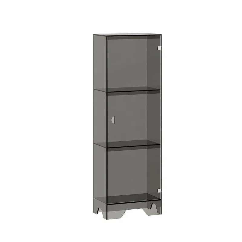 

Light luxury acrylic dust-proof locker floor-to-ceiling multi-layer living room storage cabinet bedroom with door rack