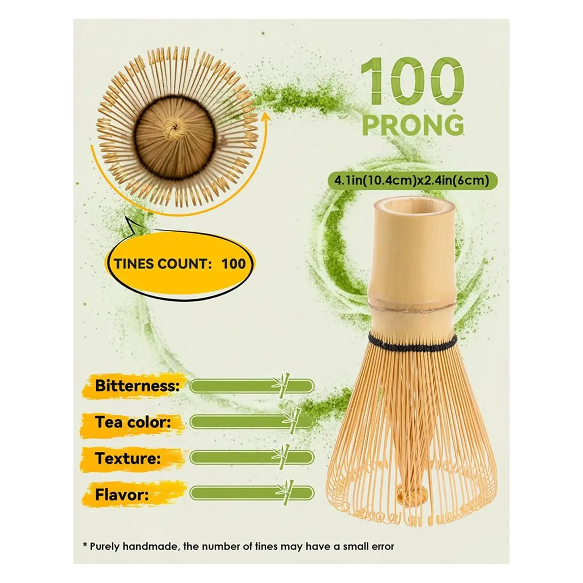 REST Matcha Whisk Set - 2-Pack Bamboo Chasen Handcrafted Traditional Japanese Chasen, for Authentic Matcha Tea Preparation