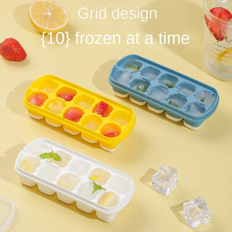 Press Type Ice Mold Box One-button Ice Cube Maker Ice Tray Making Mold With Storage Box and Lid Bar Kitchen Accessories