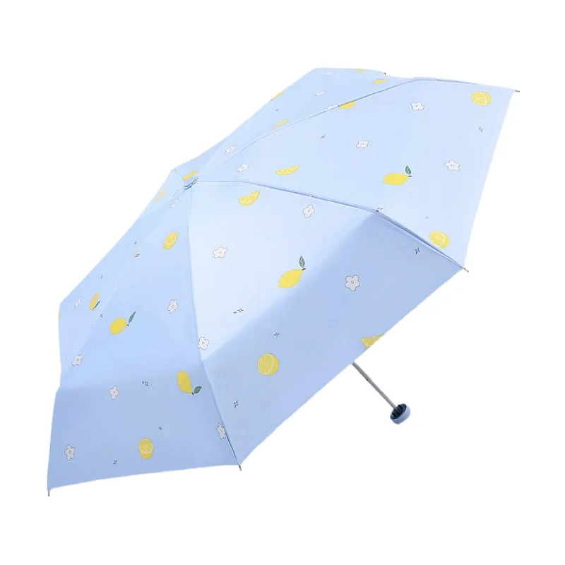 مظلة جيبية مزدوجة الاستخدام للنساء، مظلة واقية من الشمس والمطر على شكل كبسولة فواكه، مظلة جيبية جديدة للحماية من الشمس بخمسة ...