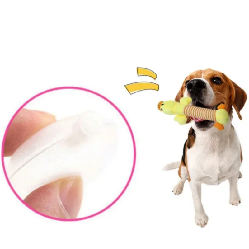 Cute Pet Dog Cat Plush Squeak Sound Dog Toys Funny Fleece Durability Chew Molar Toy Fit for All Pets Elephant Duck Pig