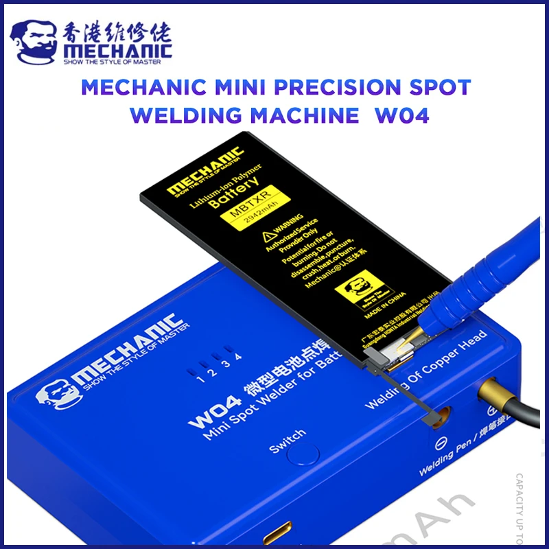 Mecânico w04 portátil máquina de solda a ponto bateria soldador shortkiller pcb circuito detector dispositivo soldador bateria móvel