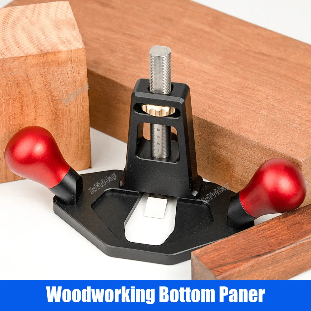 Router Plane with Adjustment Knob Woodworking Handheld Bottom Cleaning Manual Slotting Edge Trimming Flat Planer