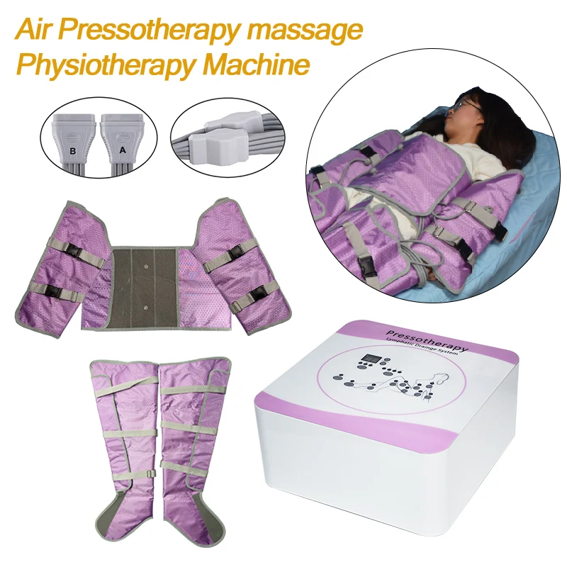 Professional Pressotherapy Machine Lymphatic Massage Arms Shoulders Belly Legs Air Compression Foot Massager Slimming Equipment