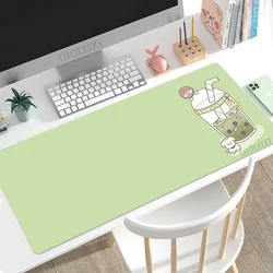 Cute Anime Matcha Green Mouse Pad Gaming XL Large HD Custom Mousepad XXL Desk Mats Soft Office Natural Rubber Laptop Mouse Mat
