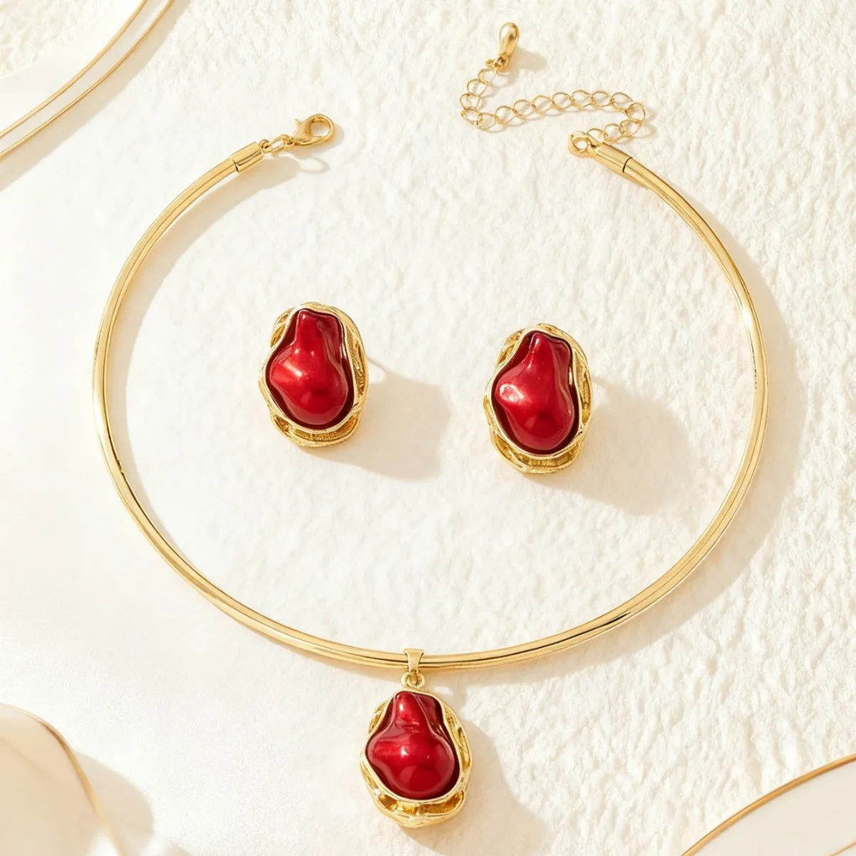 of trendy hot-selling retro special-shaped imitation pearl collar stud earrings for women's exaggerated personality niche