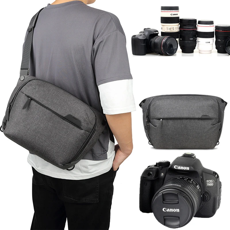 10L Organizer Sling Camera Bag Portable Outdoor Photography DSLR Crossbody Bag for Nikon Canon Sony Mirrorless Camera Lens Case