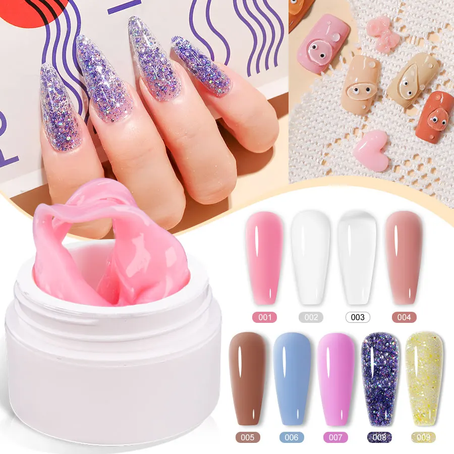 15g Solide Nagel Verlängerung Gel Non Stick Hand Phototherapie UV Gel Schnelle Gebäude Gel Nägel Tipps Nail art Verlängern gel Nagellack