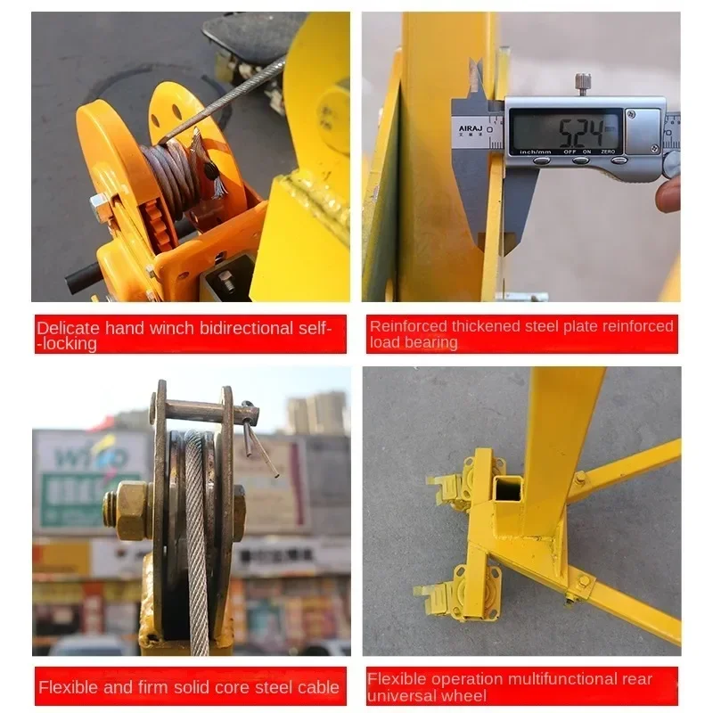 Remove Small Portable Foldable Hoist Hand Small Hoist Household Manual Lifting Hoist