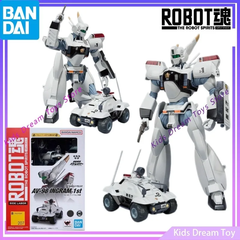 

Bandai in Stock Original ROBOT SPIRITS SIDE LABOR THE MOBILE POLICE AV-98 INGRAM 1st Anime Action Figures Toys Collectible Model
