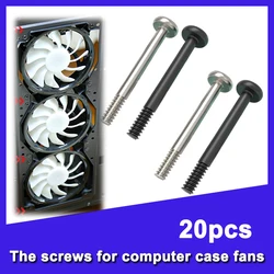 20PCS Computer Case Fan Long Screw Radiator PC Fan Screws Computer Cooling Chassis Fan Components Screw