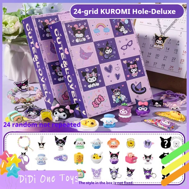 12/24pcs Kuromi Capibala Cave Toy Girl Deluxe Edition Reward Blind Box Surprise Birthday Gift Doll Bracelet Hairclip Headband