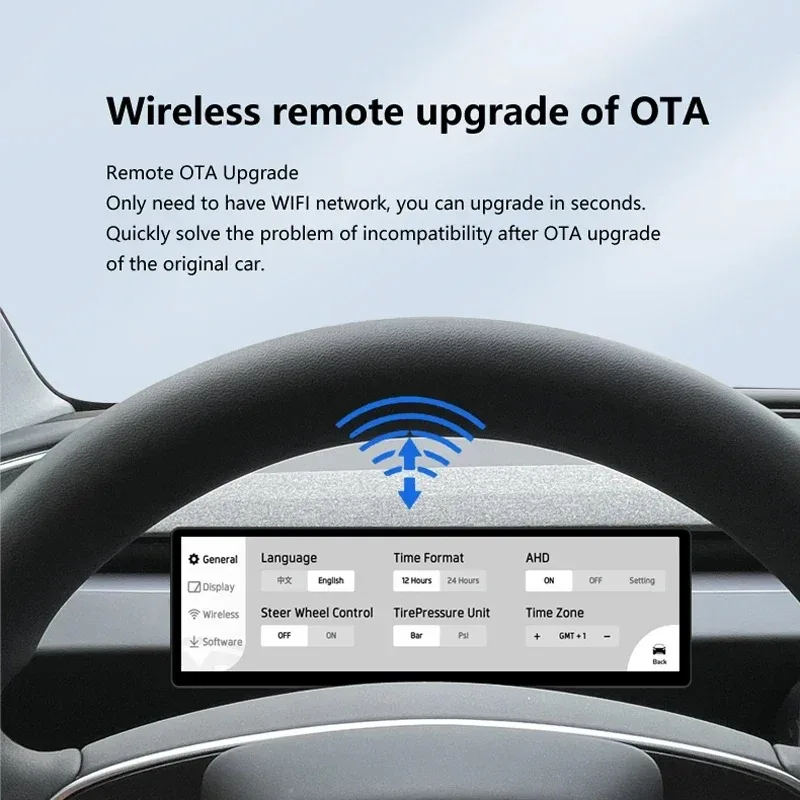 For Model 3 Highland 2024 8.8" Head up Display Wireless Apple CarPlay Android Auto Touch Screen Linux OS Dashboard Screen