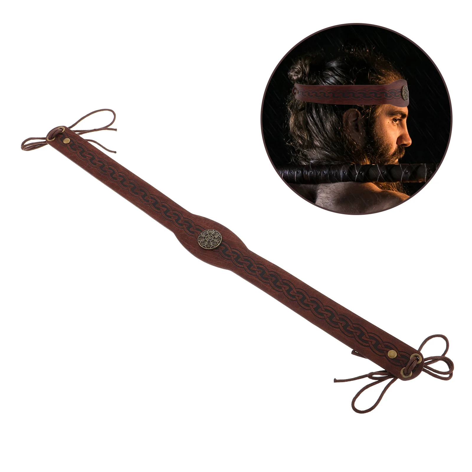 

Retro Viking Arc Headband Vintage Medieval Headpiece Durable Viking Headwear for Cosplay Renaissance Costume Accessories