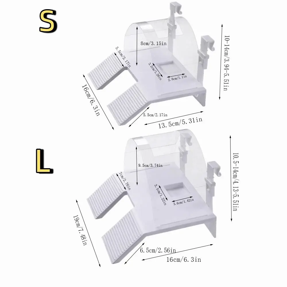 Doppelrampen-Schildkröten-Sonnenplattform zum Aufhängen mit Haken, abnehmbarer schwimmender Schildkröten-Anlegesteg, rutschfeste Futterbox – Detail 2
