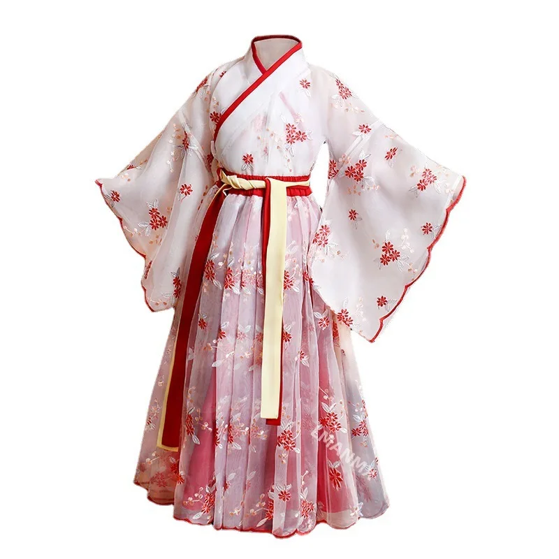 Fato de hanfu tang estilo chinês para crianças, traje antigo, super imortal, saia ru, princesa menina, novo estilo