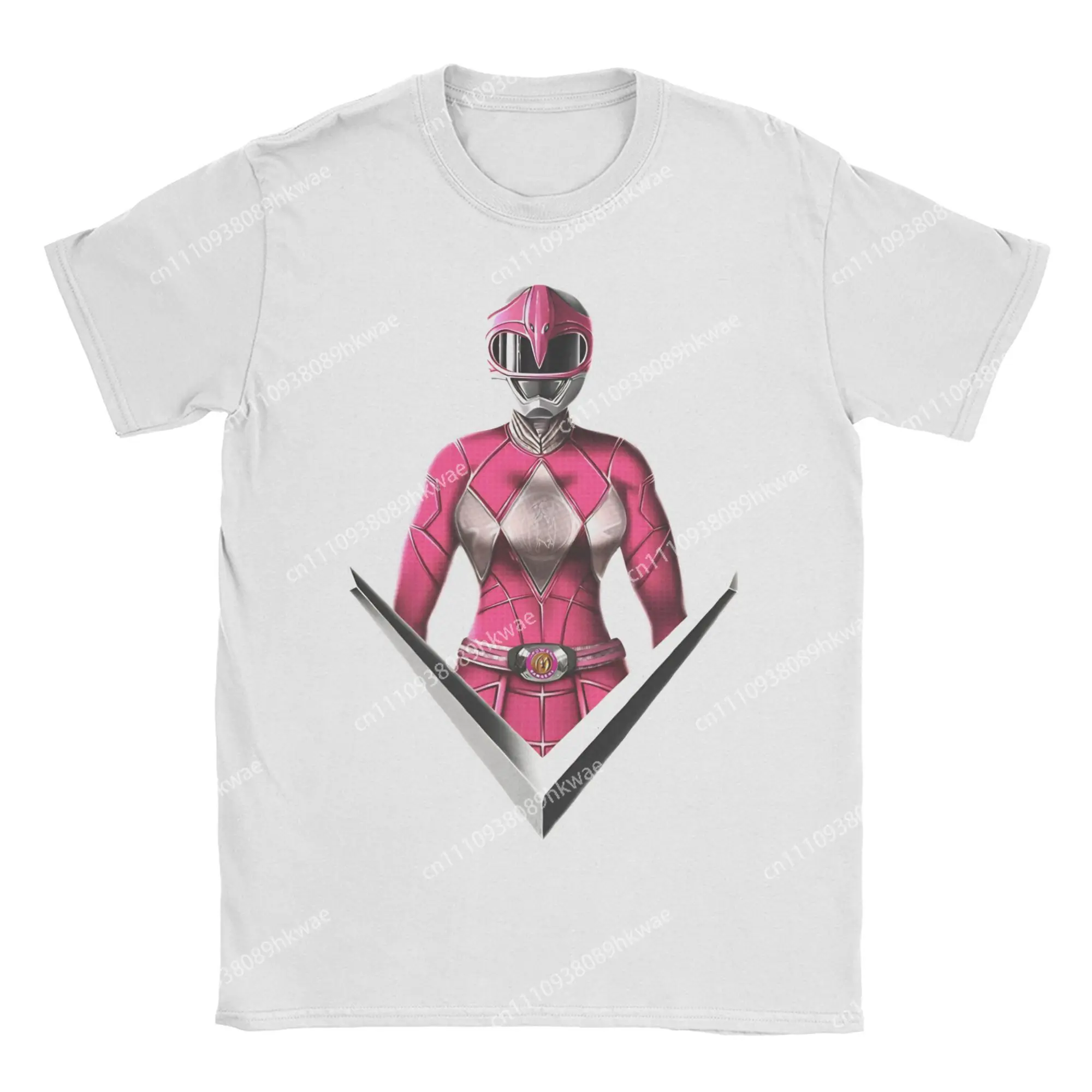 Men Women T-Shirts Power Rangers Mighty Morphin Pink Ranger 100% Cotton Tees Short Sleeve  T Shirt Round Neck Clothing Gift Idea