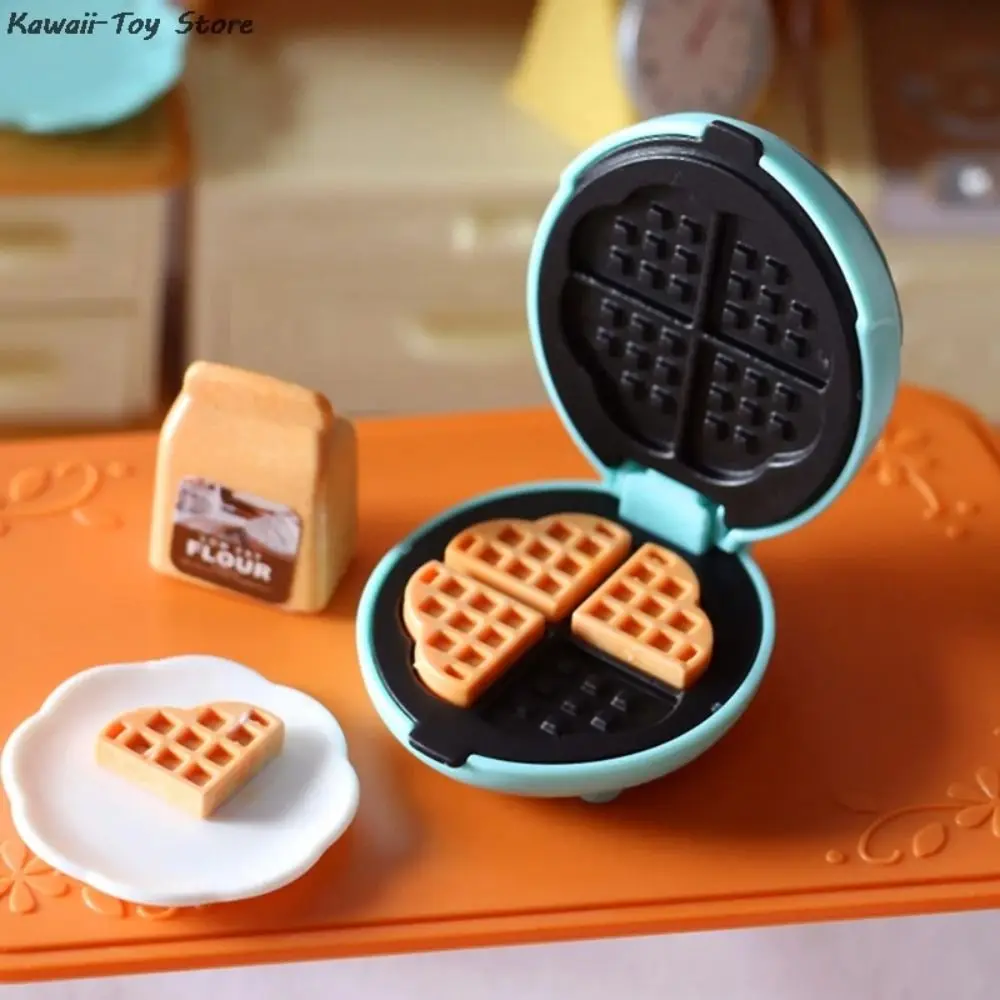 New 1/12 Dollhouse Electric Oven Kawaii Mini Model Miniature Bread Maker Mini Food Decration Accessories Mini Waffle Cake Oven