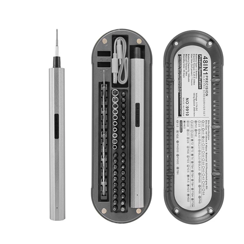 مجموعة مفكات براغي كهربائية دقيقة من النوع القلم من JBS 48 في 1 للأجهزة وأجهزة الكمبيوتر المحمولة وإصلاح الهاتف