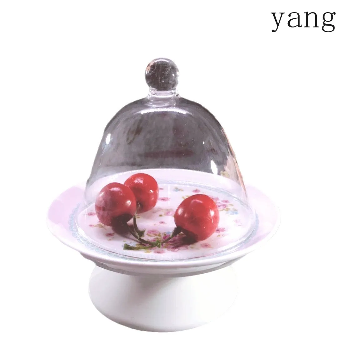 CX Creative Tall Cake Plate Fruit Plate, Household Tall Ceramic Dim Sum Tray