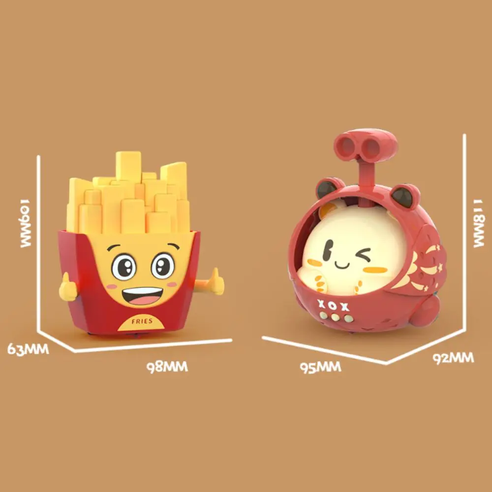 Collectible Puzzle French Fries Power Car Toy Education Simulation Pull Back Car Toy Food Cartoon Submarine Car Model Children