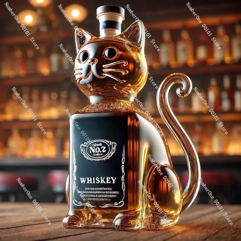 Funny Whiskey Bottle, Creative Liquor Decanter for Home Bar, Unique Gift for Men Alcohol Lovers Novelty Decor