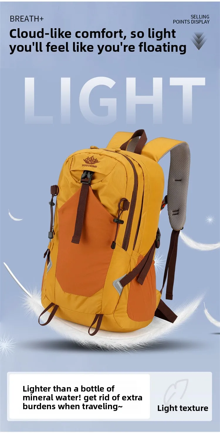 20-35L Outdoor-Wanderrucksack mit großem Fassungsvermögen, Unisex, Camping, Freizeit, Trekking, wasserdichte Sporttasche, City Wildness, Nylon, atmungsaktiv – Detail 15