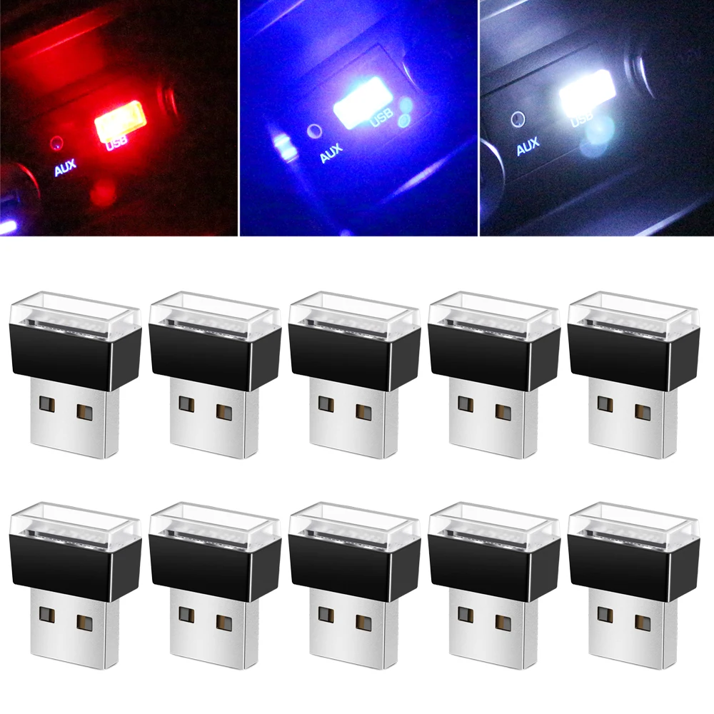 1Pcs Car USB LED Atmosphere Lights Decorative Lamp For Chrysler 300c Grand Voyager Town Country 200 Pacifica