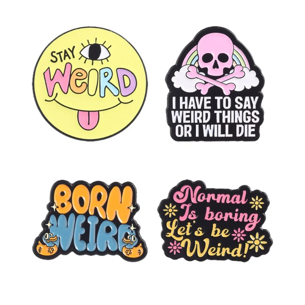 Stay Weird Enamel Pin Set 