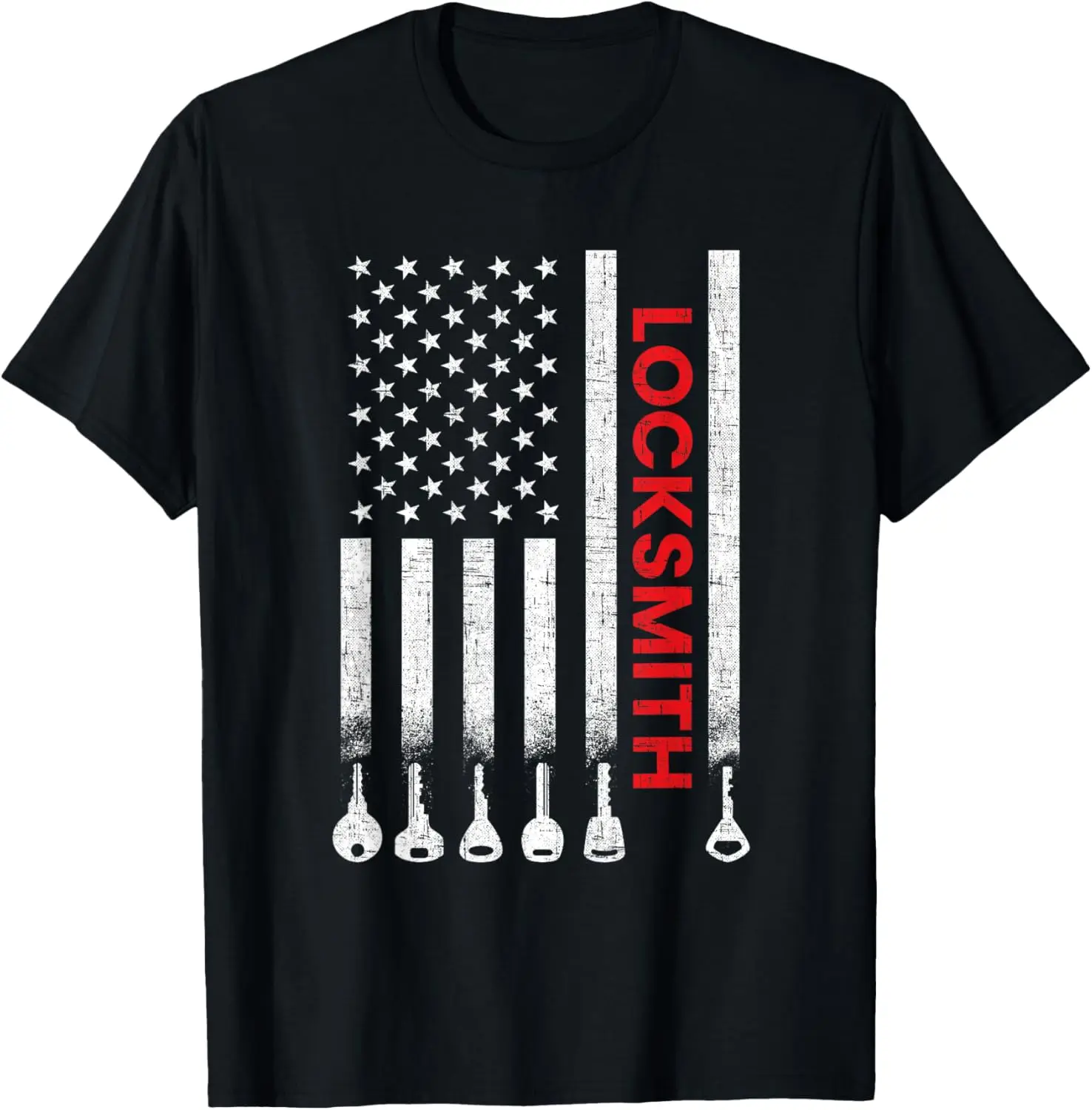 Bandeira americana de serralheiro, camiseta de serralheiro