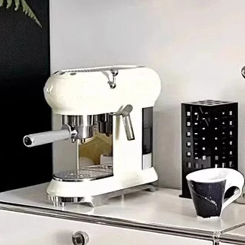 

ECF01 Compact Semi-Automatic Espresso Machine for Home and Office Use with Built-in Milk Frother and Steam Whipper