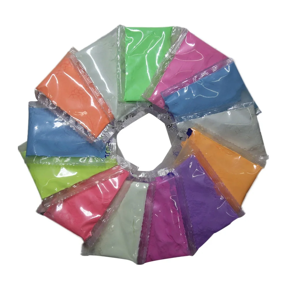 

12pcs Luminous Powder For Nail Art Glow In The Dark Fluorescent Dust Waterproof Non-Radiative Glitter Sand Decoration