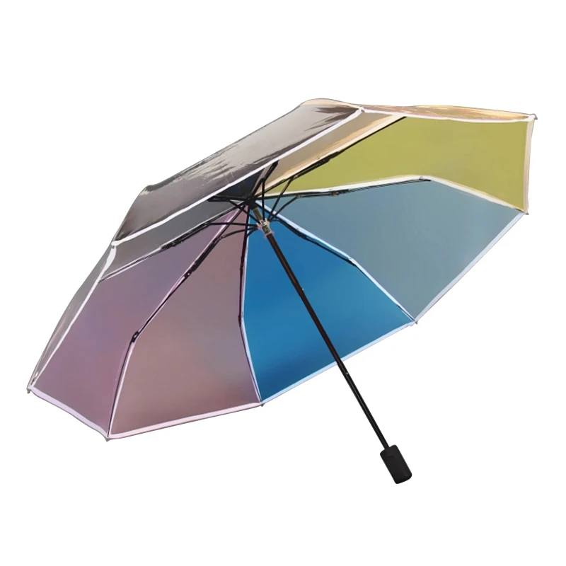 for Creative Umbrella Durable Transparent Folding Umbrella 8/10 Ribs Tear Resistant Windproof Portable Umbrella for Trav