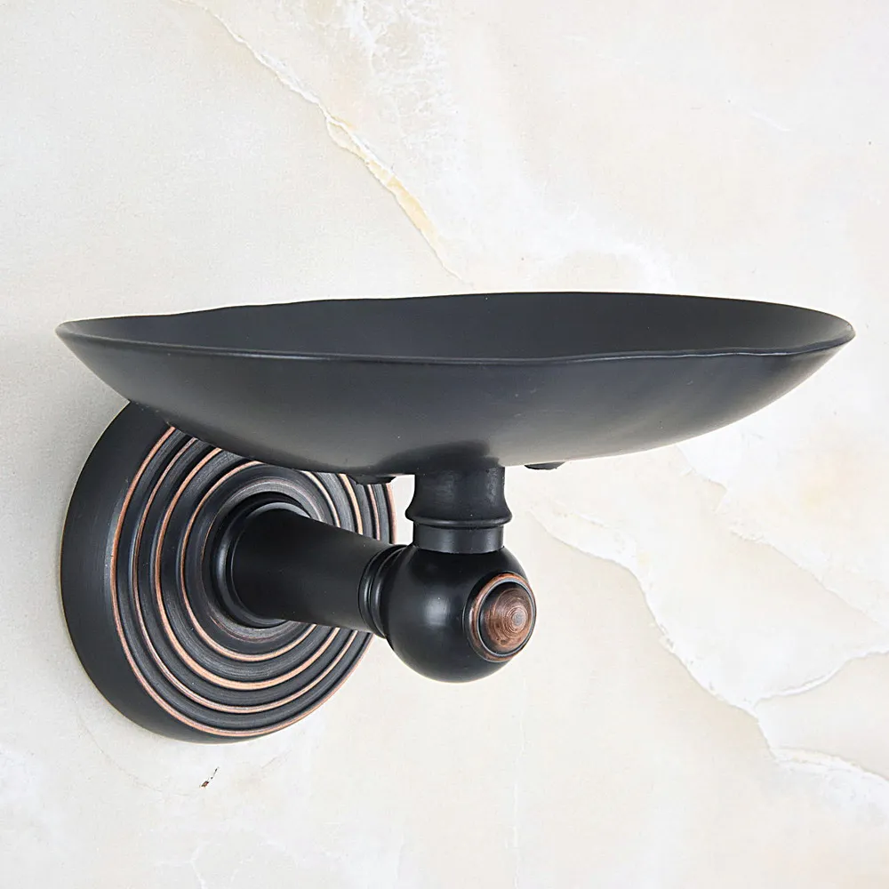 

Soap Dishes Black Brass Wall Mounted Soap Holder Bronze Soap Dish for WC Bathroom Accessories Bath Products Nba916