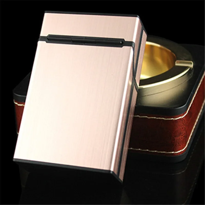 Smoking Cigarettes Aluminum Cigarette Case Cigar Tobacco Holder Pocket Box Storage Container Gift Box to Holds 20 Sticks