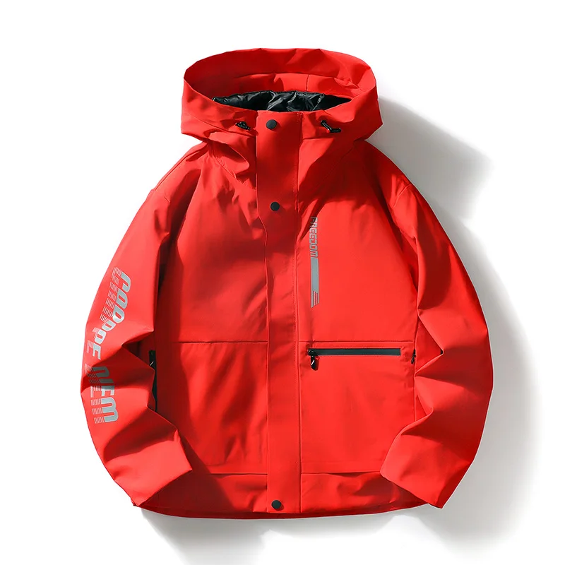 

Gorasion New Men's Spring Autumn Hooded Jackets Outdoor Sports Coats Windproof Down Jackets Versatile High Quality Men's Wear