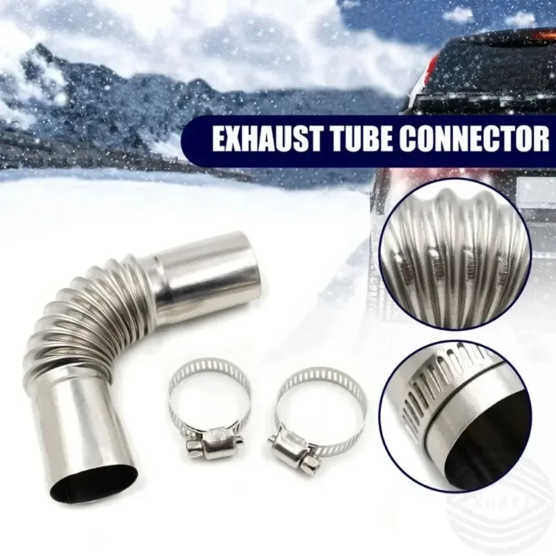 With Clamps for Webasto Air Parking Heater, Car, Boat, RV Outlet for 24mm Stainless Steel Elbow Exhaust Pipe Connector