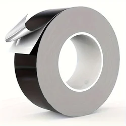 Aluminum Black Foil Tape, High Temp Heavy Duty Adhesive HVAC Sealing Hot Cold Air Duct Tape For Pipe Metal Repair