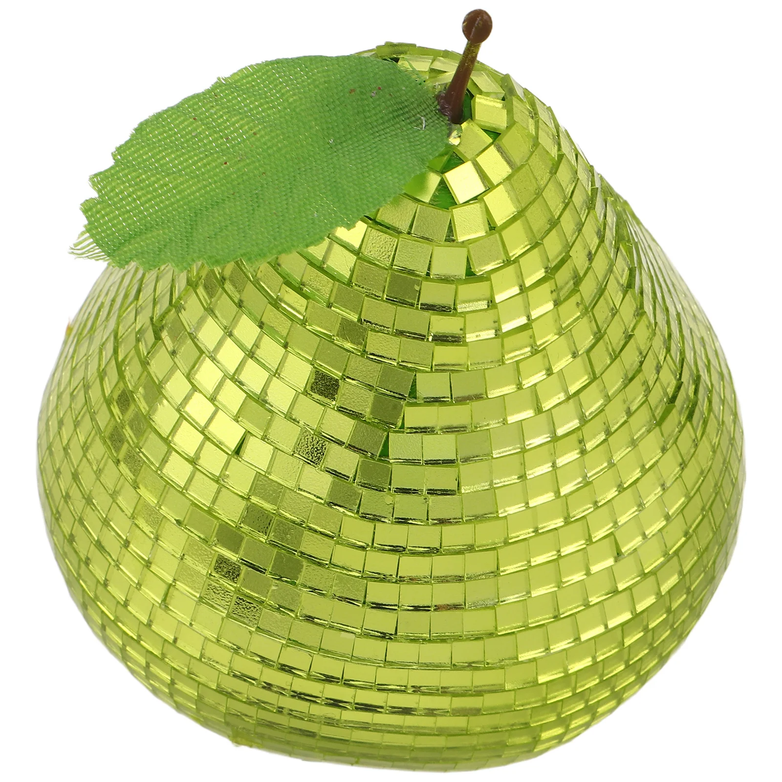 

Disco Reflective Ball Pear Shaped Mirror Finish Retro Disco Ball Fruit Decor Tabletop Centerpiece Party Decoration Indoor Fruit