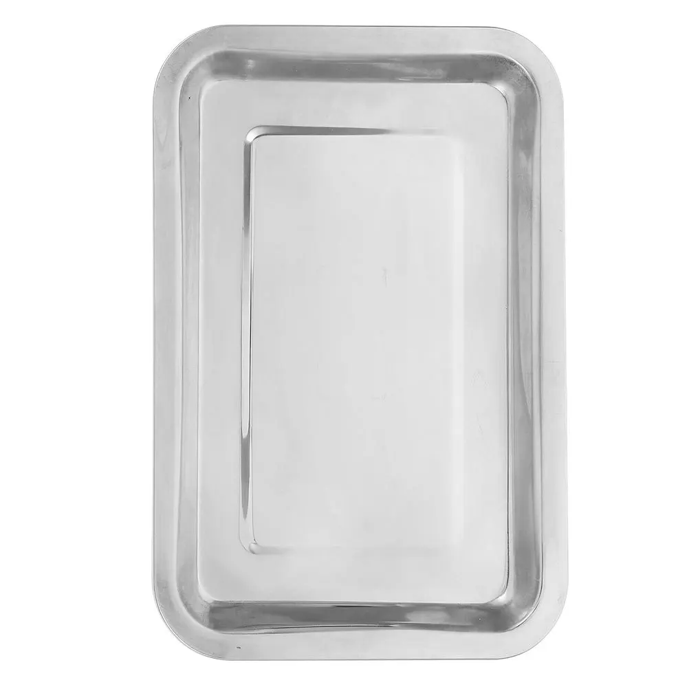 

Lab Stainless Steel Tray Acid Alkali Resistant Spill Containment for Chemical Teaching Medical Tattoo Bathroom Organizers