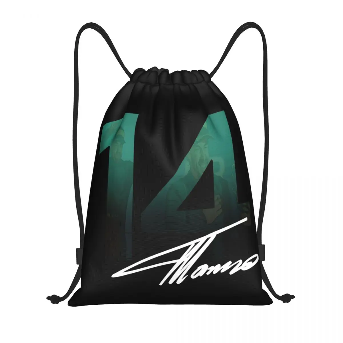 Custom Alonso Motorcycle Race Drawstring Backpack Women Men Sport Gym Sackpack Portable Fernando Sport Car Shopping Bag Sack