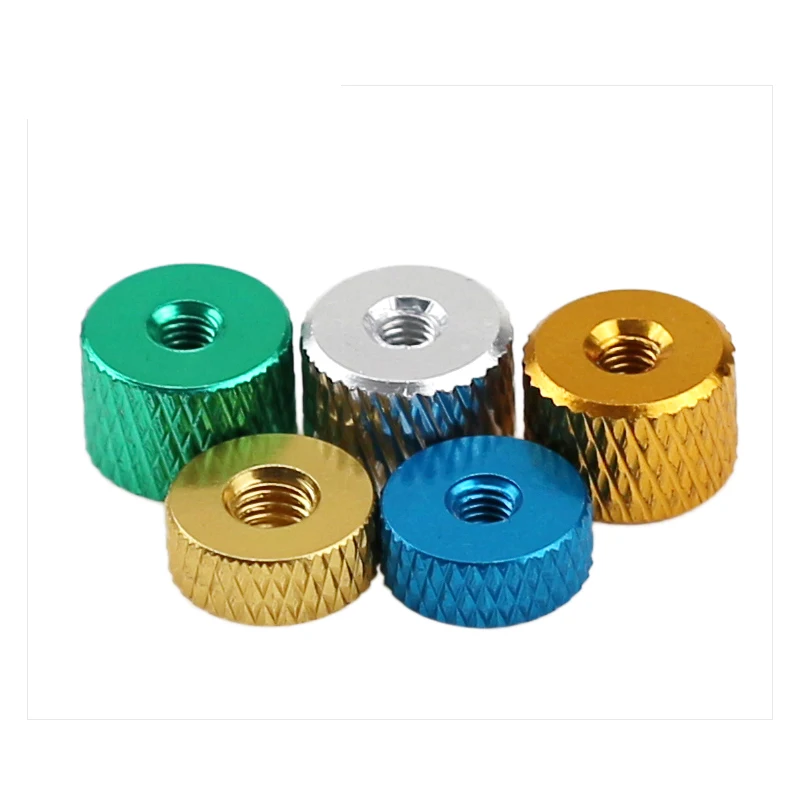 

M3 M4 Round Nut Aluminum Alloy Knurled Step Nut With Collar Thumb Nuts Black/Red/AluminiumOriginal/Golden/Purple/Green/Blue